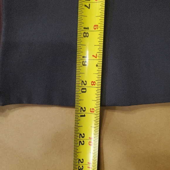 Vintage 100% wool blazer, dark grey-blue.  Size 6. - Picture 5 of 12